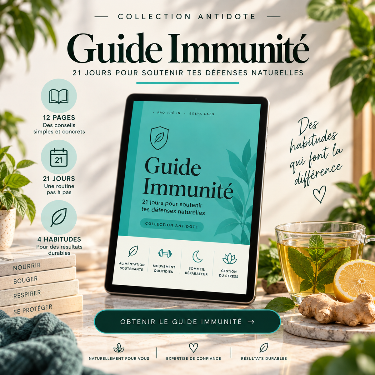 Guide Immunité — 21 jours pour des défenses plus fortes | PDF 12 pages