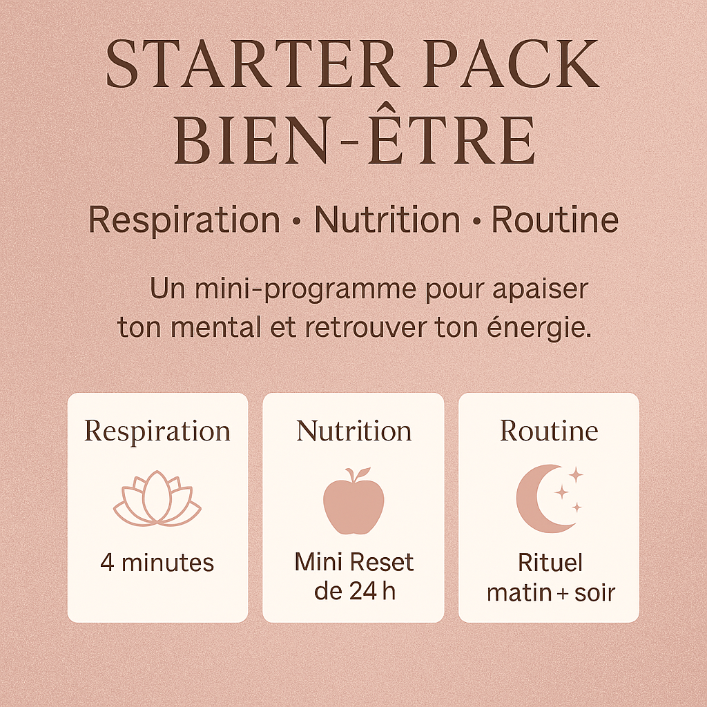 Starter Pack Bien-Être — Respiration, Nutrition & Routine (PDF)