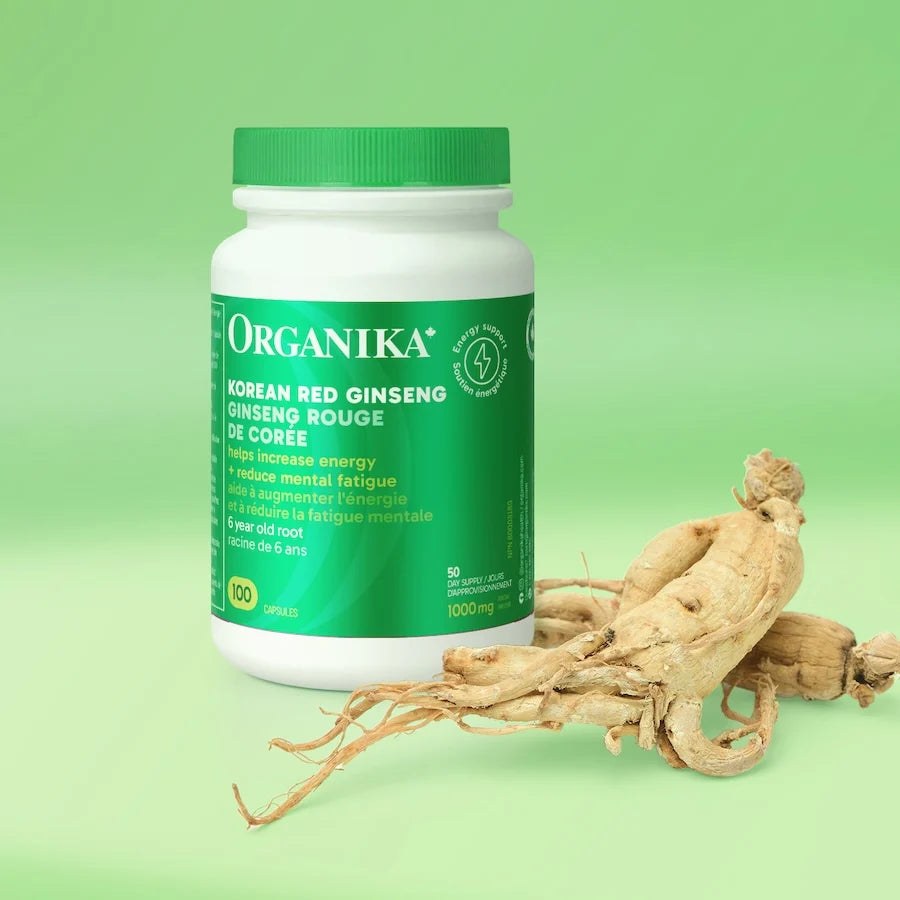 Ginseng rouge coréen 500 mg — 100 capsules | Organika