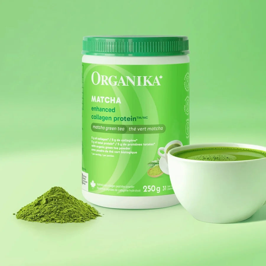 Protéine de collagène Matcha améliorée — 250 g | Organika