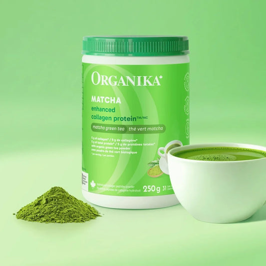Protéine de collagène Matcha améliorée — 250 g | Organika