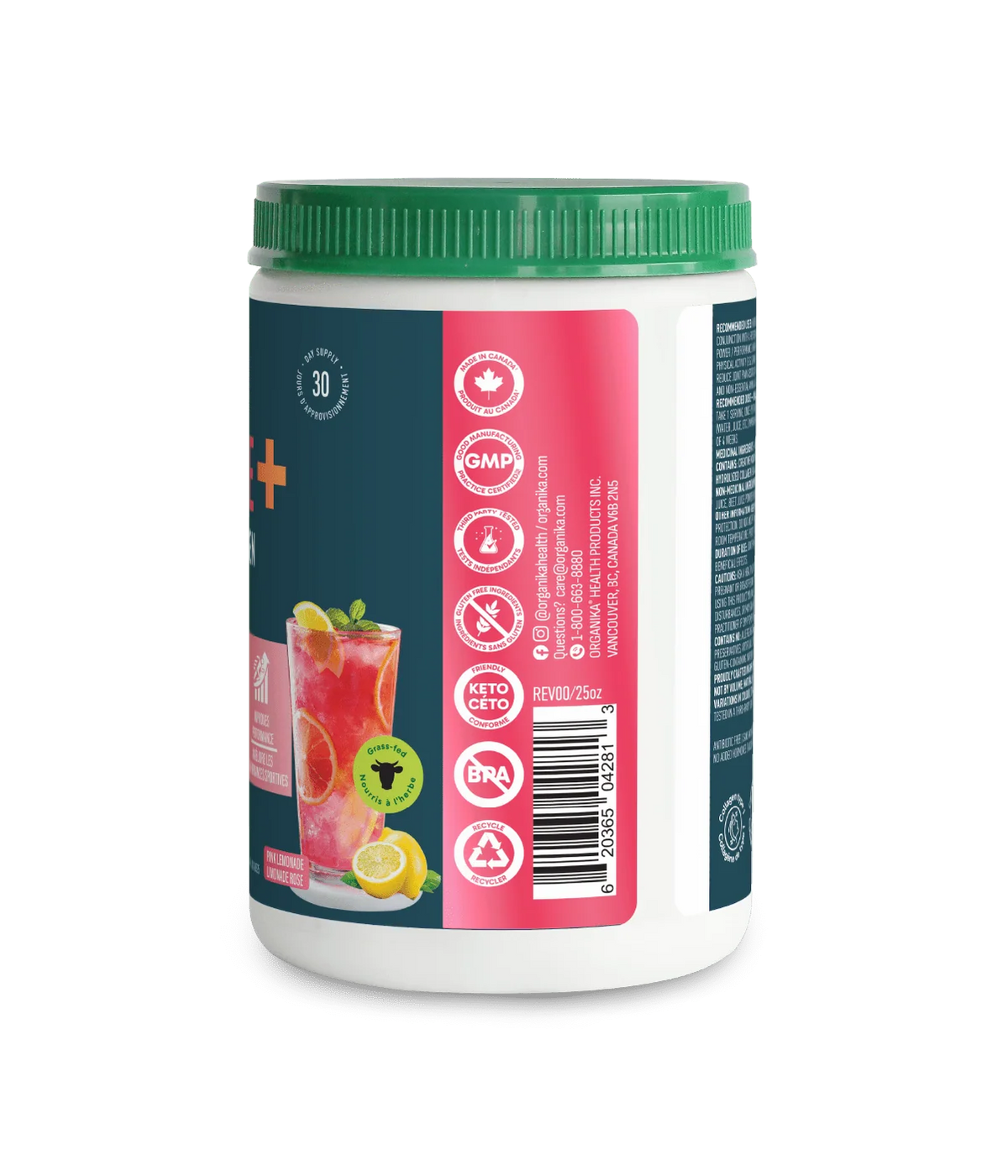 Creatine + Collagen Limonade rose — 285 g | Organika