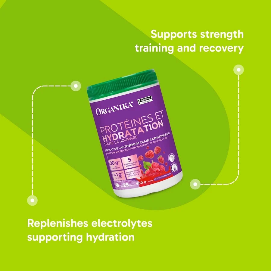 Protéines et Hydratation Framboise — 650 g | Organika