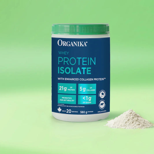 Isolat de protéine de lactosérum enrichi en collagène Nature — 580 g | Organika