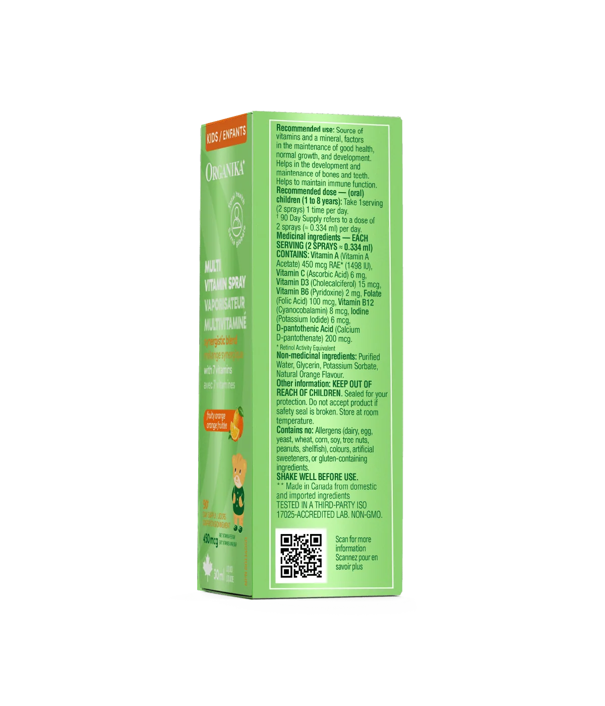 Multivitamines Enfants en vaporisateur — 30 ml | Organika