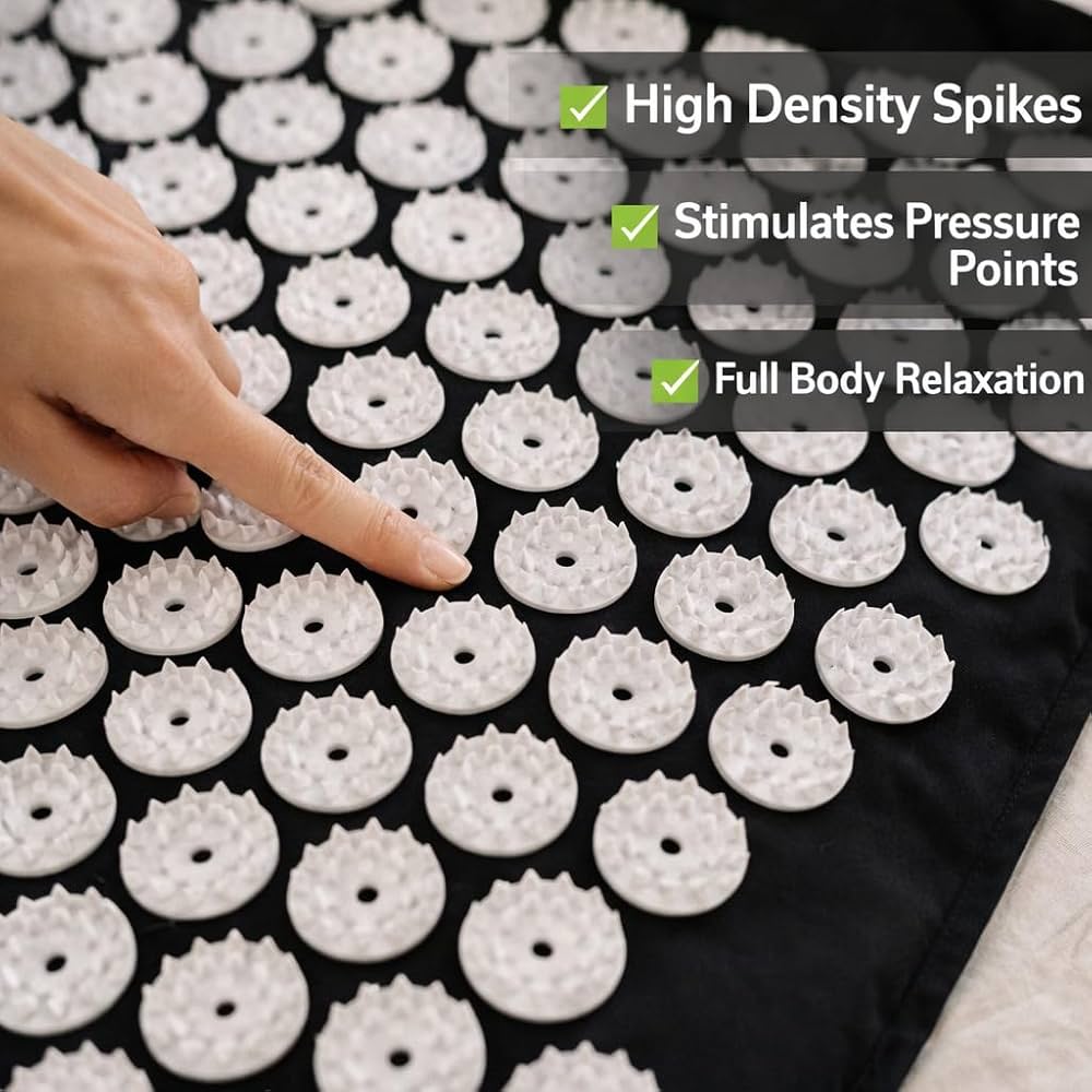 Tapis d'Acupression + Coussin & Sac – Soulagement Dos, Stress & Sommeil