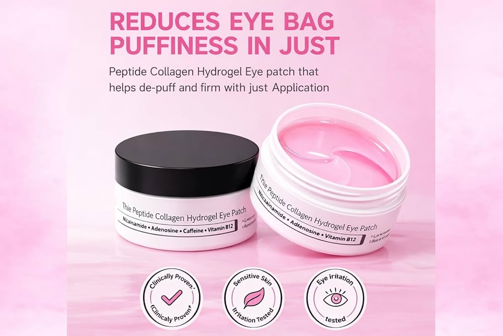 Patches Yeux Hydrogel au Collagène – 60 pcs – Anti-Cernes, Anti-Poches & Anti-Rides