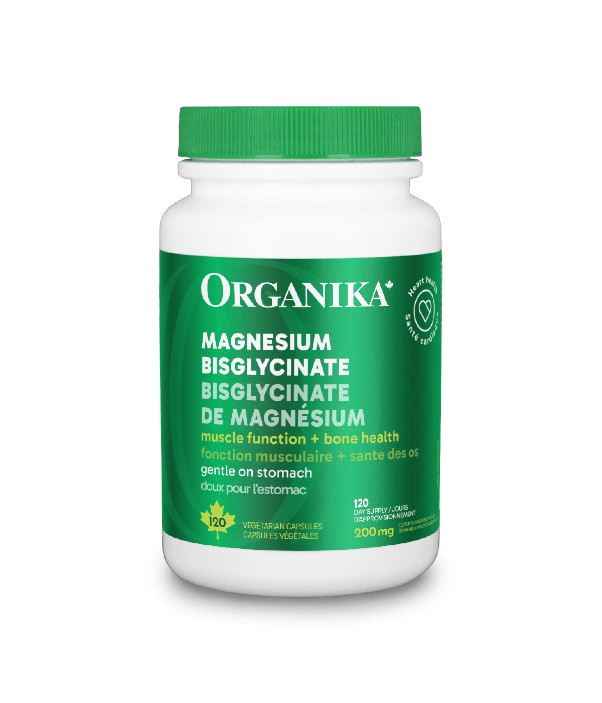 Magnésium bisglycinate 120 capsules végé - Organika