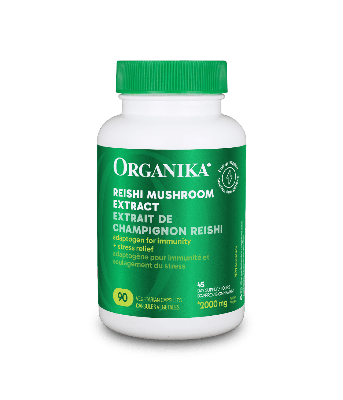 Extrait de champignon Reishi 250 mg — 90 capsules végé | Organika