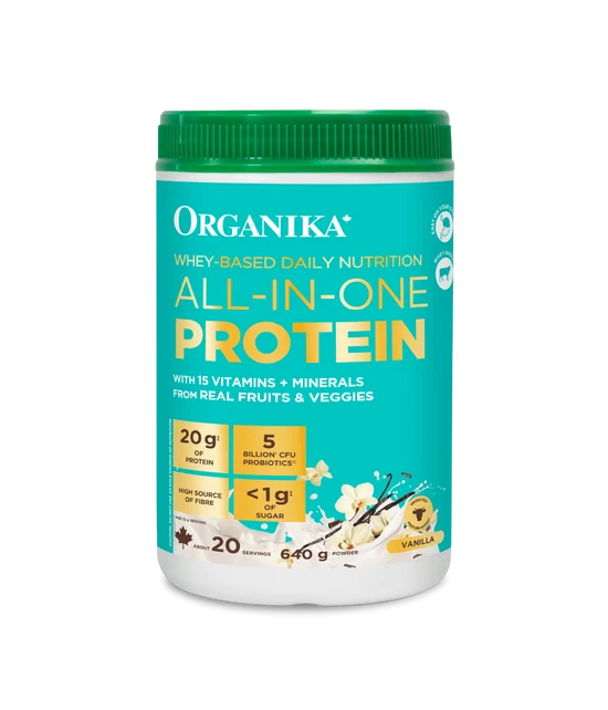 Protéine Whey Nutrition quotidienne Tout-en-un Vanille — 640 g | Organika